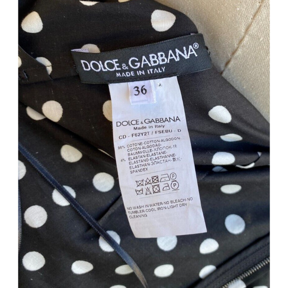 Dolce & Gabbana Runway Off-Shoulder Ruffled Polka Dot Dress IT 36, US 0 w/COA - Picture 11 of 14